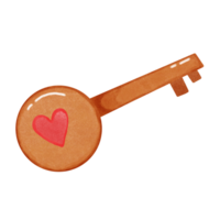 a key with a heart on it, with a transparent background png