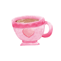 a cup of coffee with a heart on it png