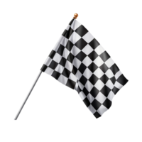 Racing flag with checkered pattern on transparent background png