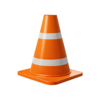 Traffic cone on transparent background png