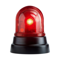 Red emergency light on transparent background png