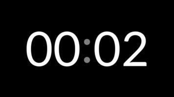 5 seconds countdown timer on a black background perfect for timer, countdown, technology, digital clock, presentations video