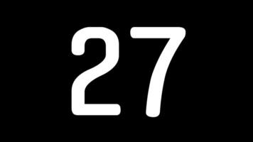30 seconds countdown timer on a black background with white numerals suitable for digital projects, countdown, presentations video