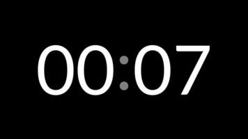 10 seconds countdown timer on a black background perfect for timer, countdown, technology, digital clock, presentations video