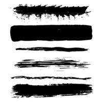 Brush strokes. Set of brushes. Rectangular text fields. Rough drawn elements. vector