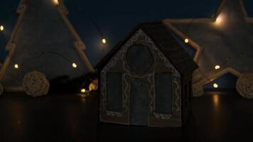 Insert garland Cardboard paper Lantern House Sustainable Christmas preparation Diy process of making handmade. Step by step activity for children. Inclusive and responsible stress relief holiday hobby. Conscious celebration video