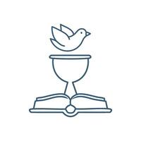 Abstract line art of the Holy Eucharist vector