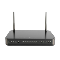 Wireless Router with Wi-Fi Signal on Transparent Background png