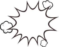 Retro empty comic bubbles and elements halftone shadows on transparent background vintage design pop art style png