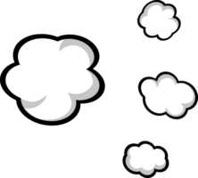 Abstract creative concept comic pop art style blank, layout template with clouds beams empty speech bubble png