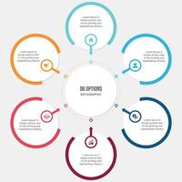 Infographic Template Design With Six Steps, Process Workflow Diagram vector