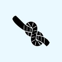 simple rope icon with black circle background vector