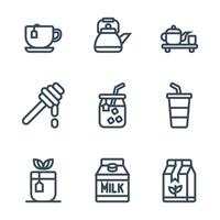 Set of Tea Icons for web and apps vector