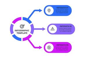 Creative Process. Elements of graph, diagram with 3 steps, options, parts or processes vector