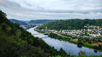 Cloudy weather along the Mosel river valley - time-lapse video