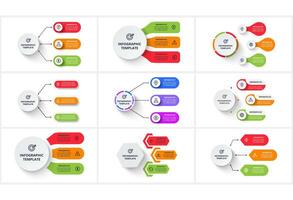 Set creative concept for infographic with 3 steps, options, parts or processes. vector