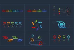 Set creative concept for infographic with 2, 3, 4. 5, 6 steps, parts or processes. Template for web on a background. vector