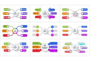 Set creative concept for infographic with 6 steps, options, parts or processes. vector