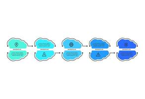Creative concept for infographic. Diagram with 5 steps, parts or processes. vector