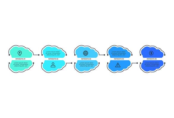 Creative concept for infographic. Diagram with 5 steps, parts or processes.