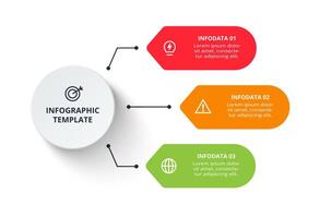 Elements of graph, diagram with 3 steps, options, parts or processes. Creative concept for infographic vector