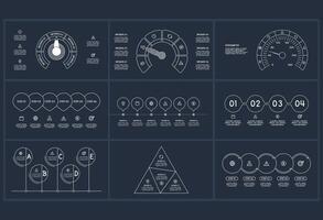 Set Doodle concept for infographic with 4, 5, 6, 7 steps, parts or processes. Template for web on a background. vector