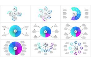 Set creative concept for infographic with 4, 5, 6, 7, 8, 10 steps, options vector