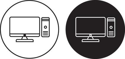 set of icon stroke, line laptop, collection in different outline style vector