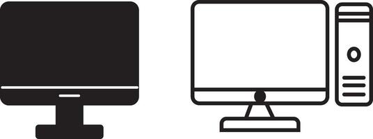 Laptop with pointer or cursor icon, Display with clicking mouse vector