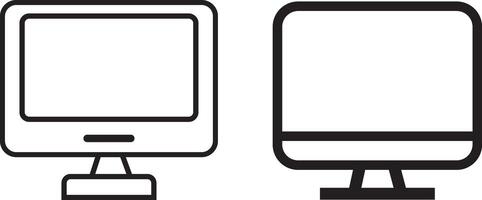 computer icons set. different style laptop. vector