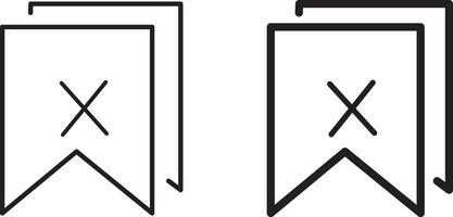 Bookmark Symbol Icon Set simple, Favourite and Bookmark Line Icons. Editable Stroke. Pixel Perfect. For Mobile and Web vector