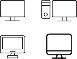 Set of laptop with computer mouse. Monitor, Responsive Devices Mockup vector