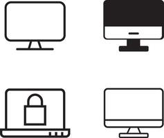 Laptop icons set. different style laptop., Responsive Devices Mockup vector
