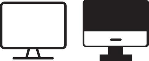 Digital devices blank icons of gadgets with screen mouse, battery, projector and more. vector