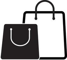 Shopping Bag Icon Black, Simple icon. Web site page and mobile app design vector
