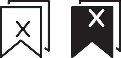 Flat Design Book Icon Set .Superlight Interface Bookmark Icon vector
