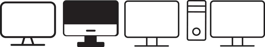 Laptop computer design is minimal. Monitor, Responsive Devices Mockup vector