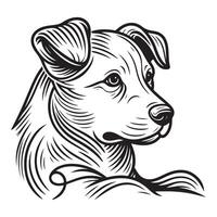 An image of a black puppy on a white background vector