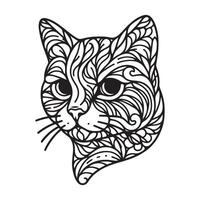A black cat with orange eyes is seated in a generative artificial intelligence circle. vector