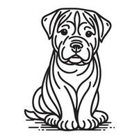 A shadow of a dog in graphic form vector