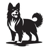 For projects with an animal theme or pet branding, this striking and graphic black and white drawing of a friendly dog's head is ideal. vector