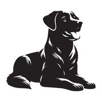 Artificial intelligence close-up of a dog sitting on a white background vector