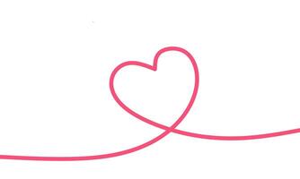 a pink heart is drawn on a white background vector