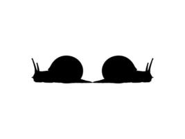 Silhouette of the Snails are also called Escargot, Flat Style, Pair Animal Series, can use for Logo, Art Illustration, Apps, Website or Graphic Design Element. Flat and Editable. vector