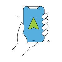 GPS Locator Smartphone Navigation Icon Design vector