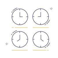 Worldwide Timezone Management Clock Icon Design vector