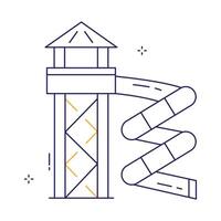 Splash Water Slide Icon Design vector