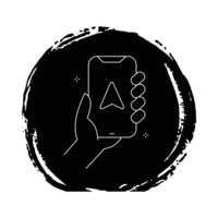 Mobile Map Navigation Icon Design vector