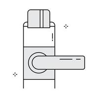 Digital Card Lock Security Icon Design vector