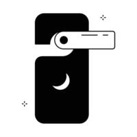 Do Not Disturb Door Hanger Icon Design vector